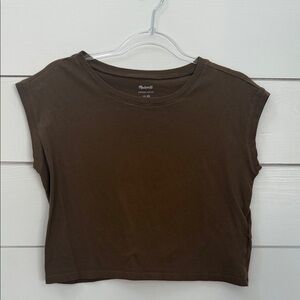 Madewell Dark Brown Crop Top